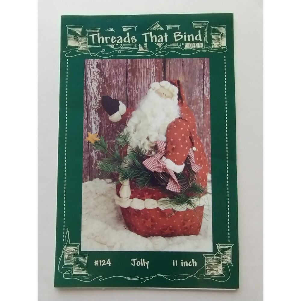 Jolly 11 Inch Stuffed and Weighted Santa Sewing Pattern, Christmas